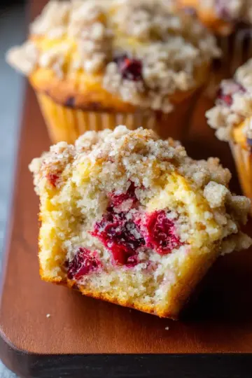 Cranberry Orange Streusel Muffins