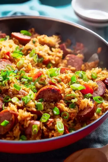 Cajun Sausage And Rice Skillet