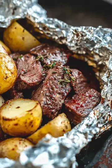 Steak and Potato Foil Packs