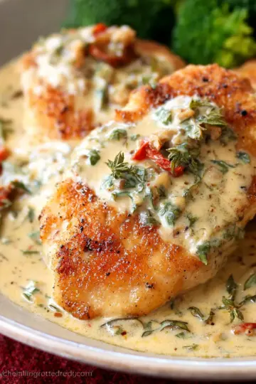 Chicken In Basil Cream Sauce