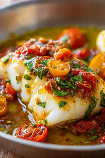 How to Make Pan-Seared Cod with Tomato Basil Sauce