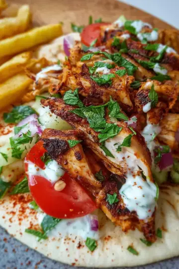 Chicken Shawarma with Garlic Yoghurt Sauce