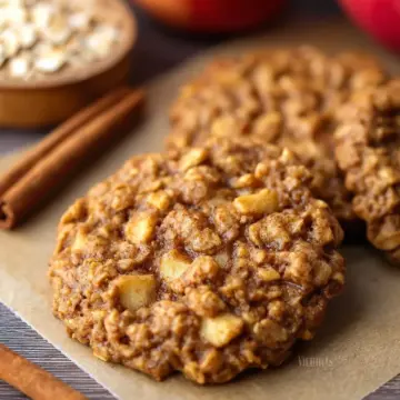 Healthy Apple Pie Oatmeal Cookies