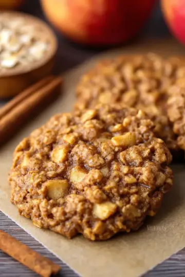 Healthy Apple Pie Oatmeal Cookies