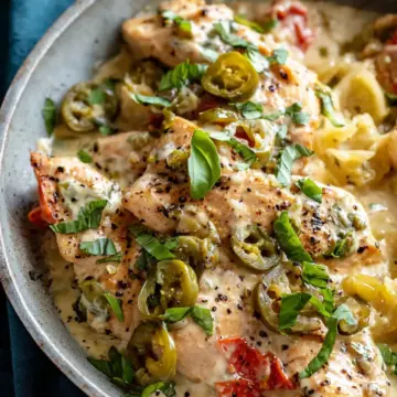 Creamy Pepperoncini Chicken Skillet