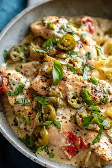 Creamy Pepperoncini Chicken Skillet