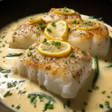 Baked Cod in Coconut Lemon Cream Sauce
