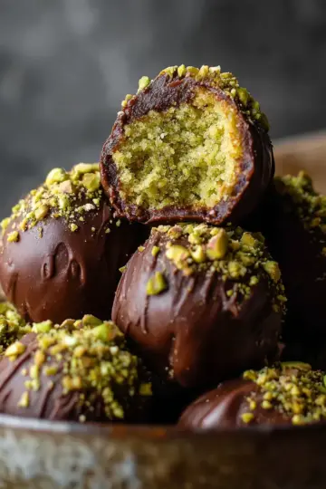 Dubai Chocolate Balls with Pistachio Kunefe Filling