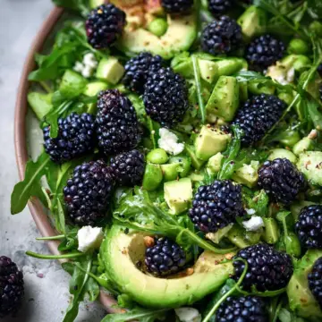 Blackberry, Avocado And Arugula Salad