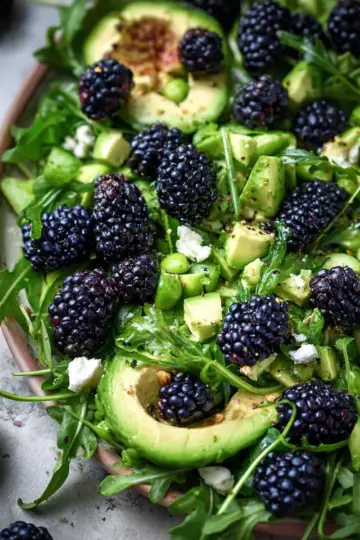Blackberry, Avocado And Arugula Salad
