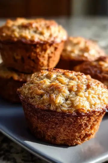 One-Bowl Moist Banana Oatmeal Muffins