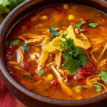 Classic Crockpot Chicken Tortilla Soup
