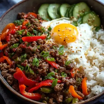 Beef & Pepper Rice Bowls: Quick, Easy, and Flavor-Packed Delight