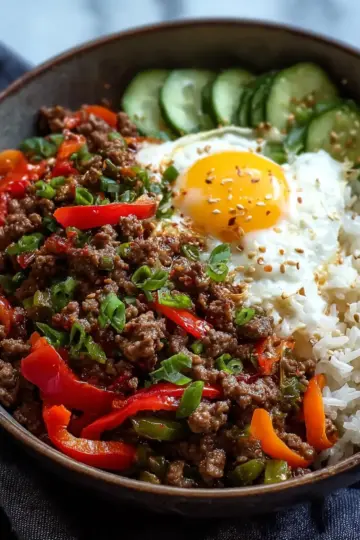 Beef & Pepper Rice Bowls: Quick, Easy, and Flavor-Packed Delight