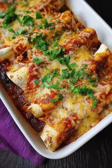 Garlic Turkey Enchiladas