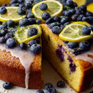 Easy Vegan Lemon Blueberry Cake Recipe