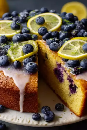 Easy Vegan Lemon Blueberry Cake Recipe