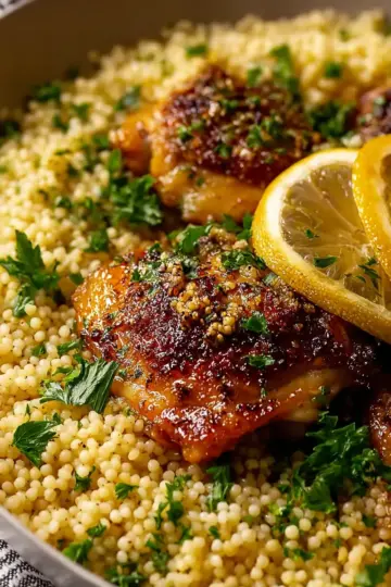 Juicy Lemon Chicken and Couscous