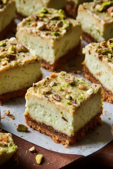 Pistachio Cheesecake Bars