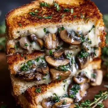 Garlic Mushroom Grilled Cheese Recipe