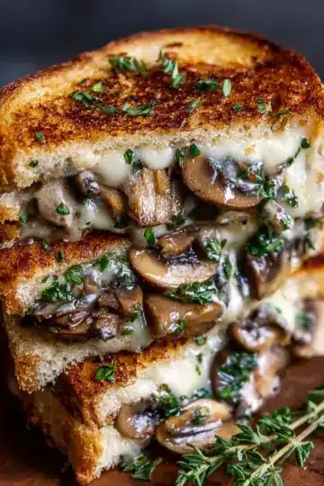 Garlic Mushroom Grilled Cheese Recipe