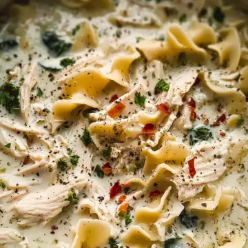 Easy White Chicken Lasagna Soup