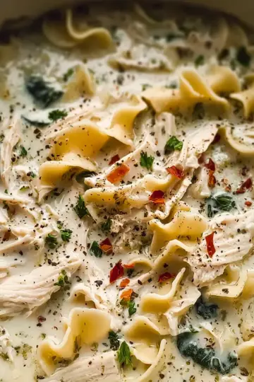 Easy White Chicken Lasagna Soup