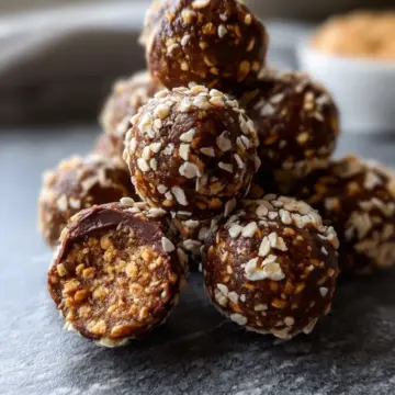 No-Bake Chocolate Peanut Butter Protein Balls
