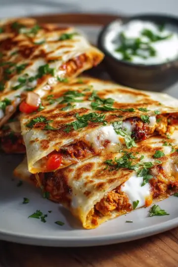 Delicious Chicken Kofta Quesadillas with Cheesy Goodness