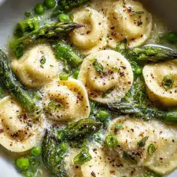 Ricotta Dumplings with Asparagus and Green Garlic Recipe