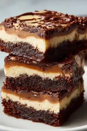 Caramel Cheesecake Nutella Brownies Recipe