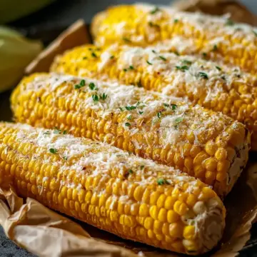 Easy Corn on the Cob with Parmesan Cheese
