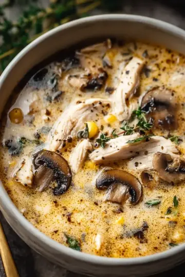 Low Carb Chicken Mushroom Soup for Cozy Nights In Recipe