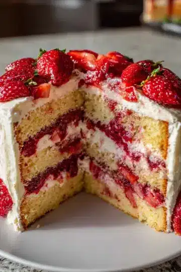 Best Homemade Fresh Strawberry Layer Cake