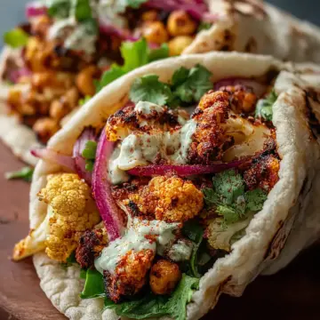 Easy Roasted Cauliflower Chickpea Wraps That Everyone Will Love