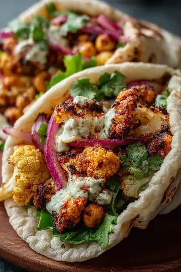 Easy Roasted Cauliflower Chickpea Wraps That Everyone Will Love