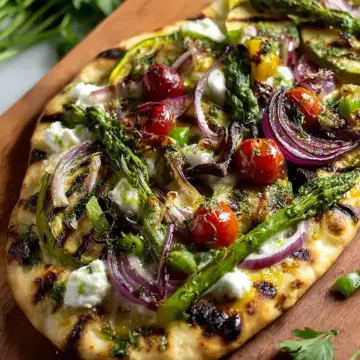 Quick Grilled Vegetable Flatbread