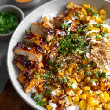 Street Corn Chicken Rice Bowls