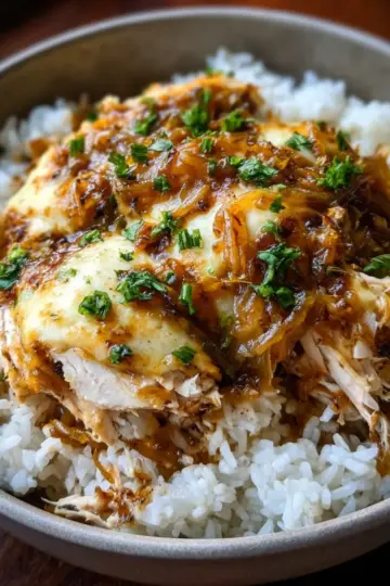 French Onion Chicken Bowls Recipe