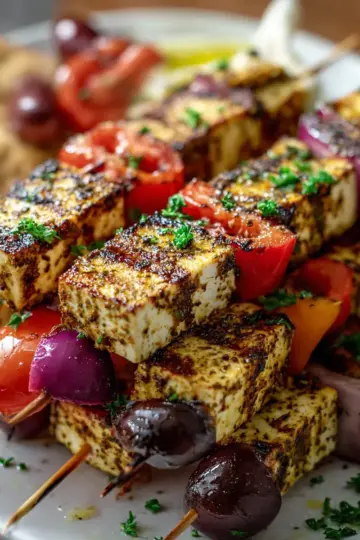 Grilled Za’atar Tofu Skewers