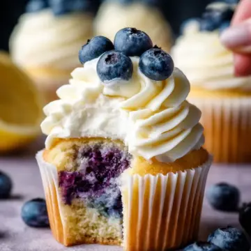 Lemon Blueberry Cupcakes with Cream Cheese Frosting Recipe