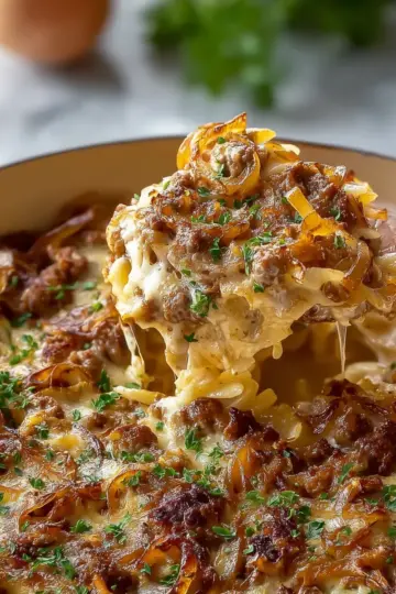 Family French Onion Hamburger Casserole