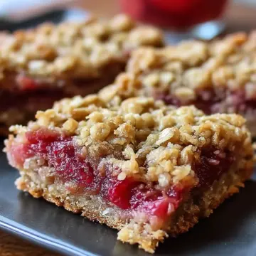 Delicious Amish Oatmeal Rhubarb Bars