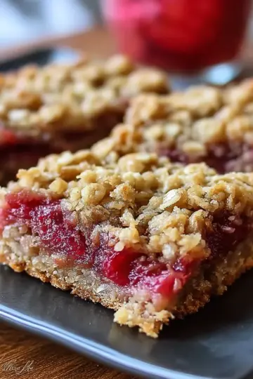 Delicious Amish Oatmeal Rhubarb Bars