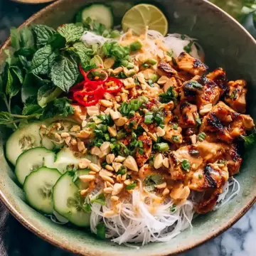 Fresh Thai Peanut Chicken Bowls