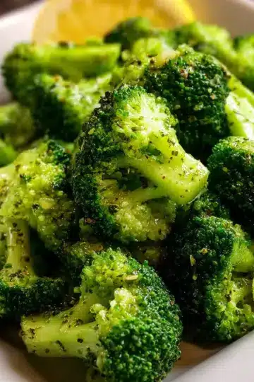 Perfectly Tender-Crisp Steamed Broccoli with Lemon Herb Drizzle