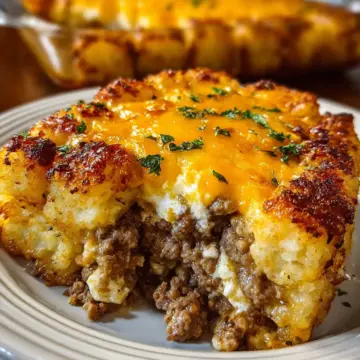 Simple Ground Beef Tater Tot Casserole