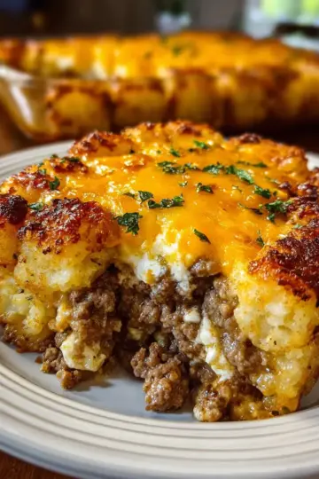 Simple Ground Beef Tater Tot Casserole