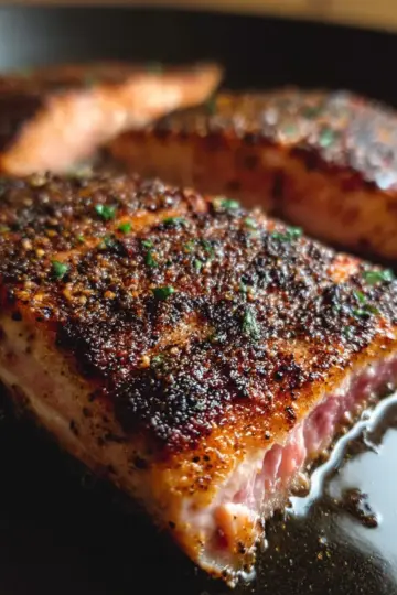 Quick Skillet Blackened Salmon