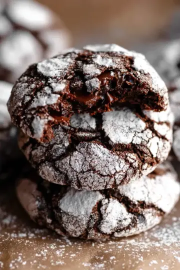 Gluten Free Chocolate Crinkle Cookies